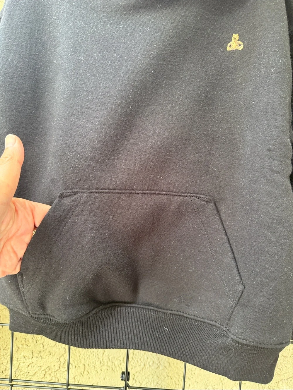 New GAP Black Hooded Pullover Sweatshirt - Classic Casual Cotton Blend